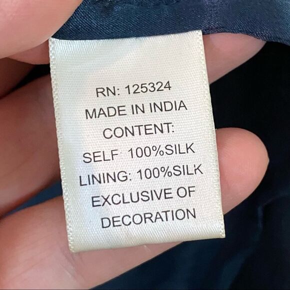 Haute Hippie 100% Silk Blue Dress with Gold Embellishments-Size Small - Picture 7 of 8